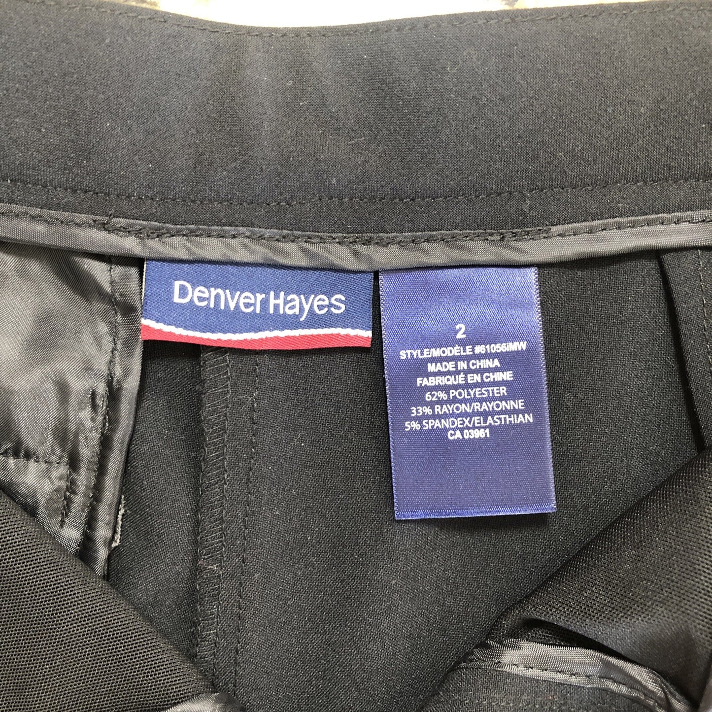 Size 2 X 24 Denver Hayes Womens Pants Crop Business Casual Travel  Black CN