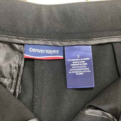Size 2 X 24 Denver Hayes Womens Pants Crop Business Casual Travel  Black CN