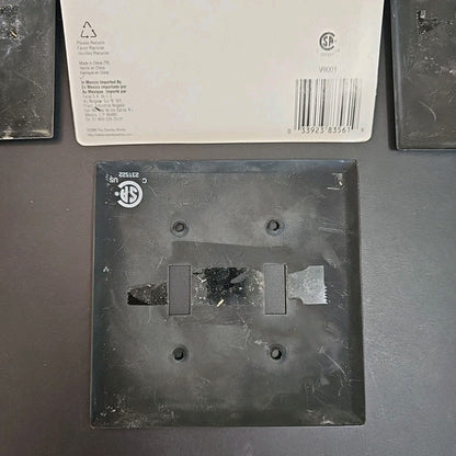 Stanley S835-611 Wall Plate Egyptian Bronze 4Pcs Dual Light Switch Cover CN USED