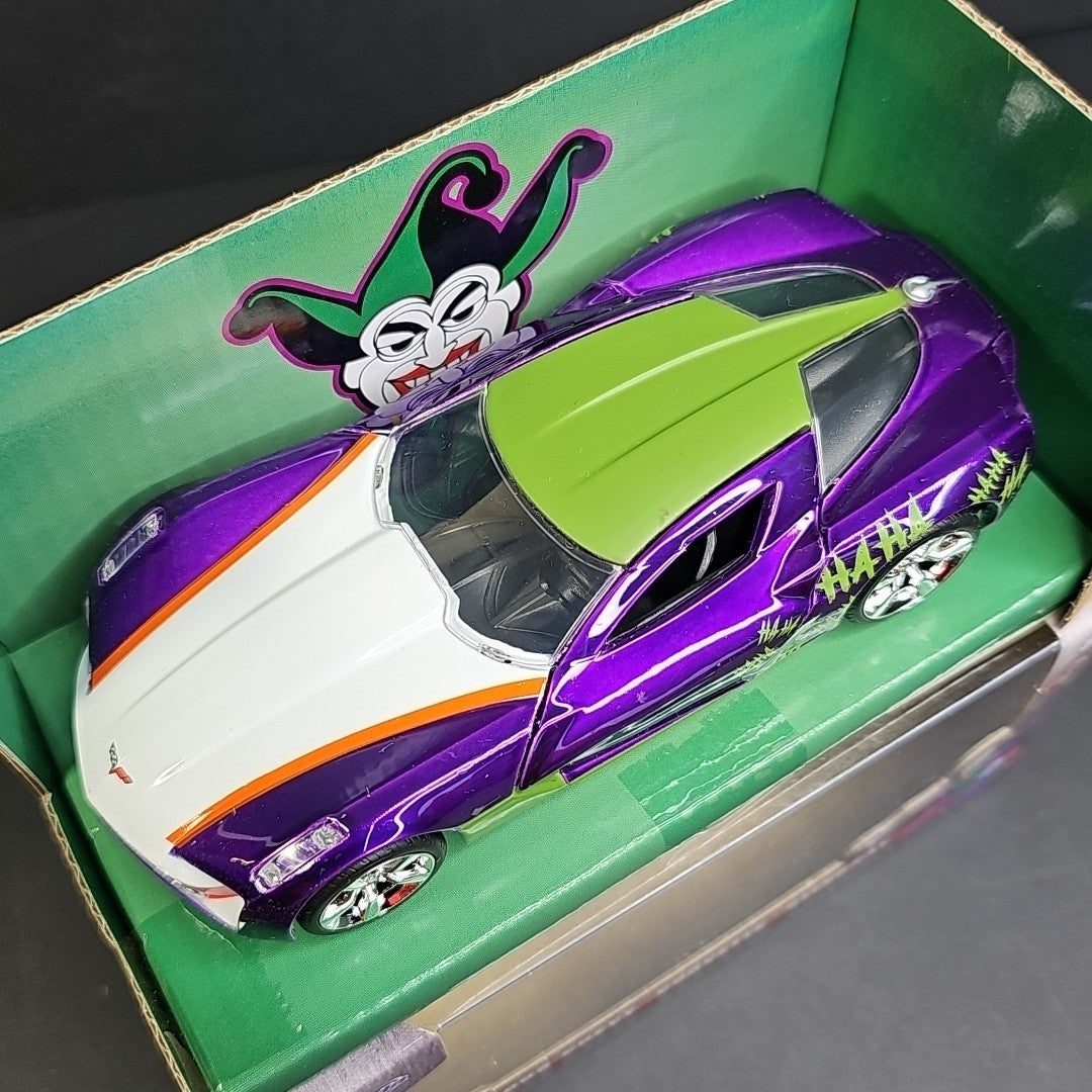 Jada 1/32 Joker 2009 Chevy Corvette Stingray Batman DC Comics Diecast CN