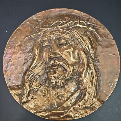 Jesus Christ Solid Bronze 3D Art Wall Decor Made In Peachland BC CANADA