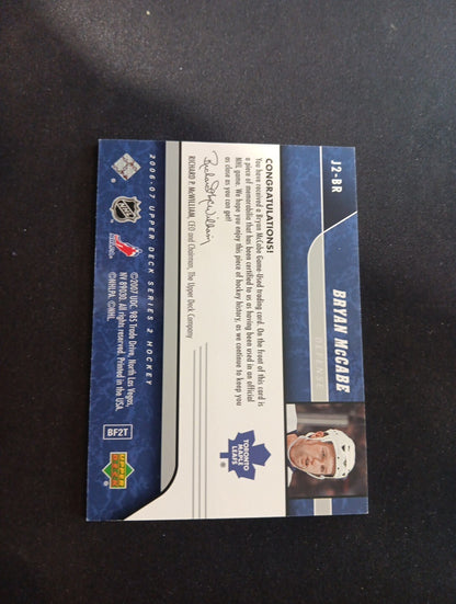 2006-07 Upper Deck Series 2 UD Game Jersey Bryan McCabe #J2-BR