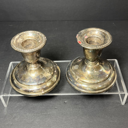 BIRKS Silver Plated Candlestick Holders E.P. Copper 1501 Unpolished