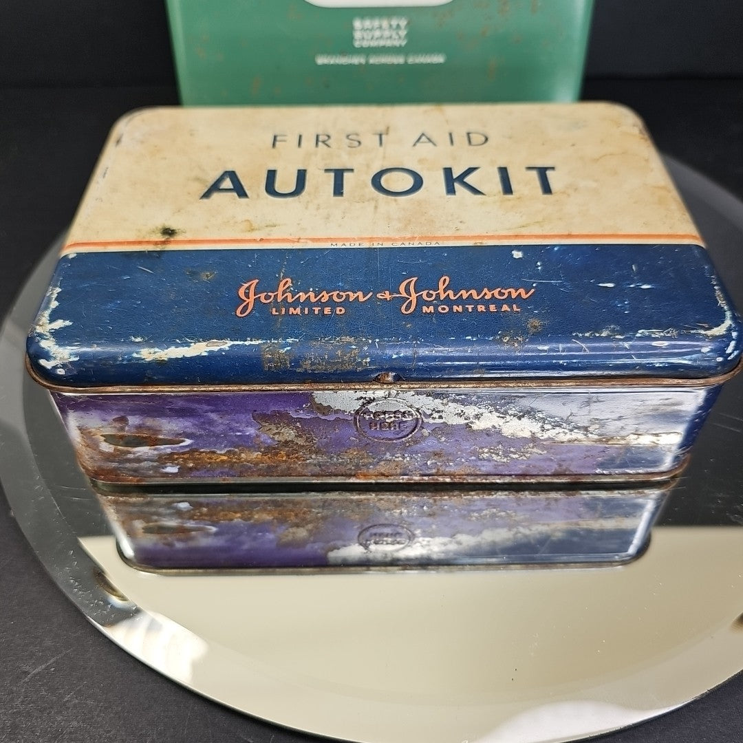 First Aid Kits Canadian Vintage Johnson Johnson Safety & Supply Co. EMPTY Canada