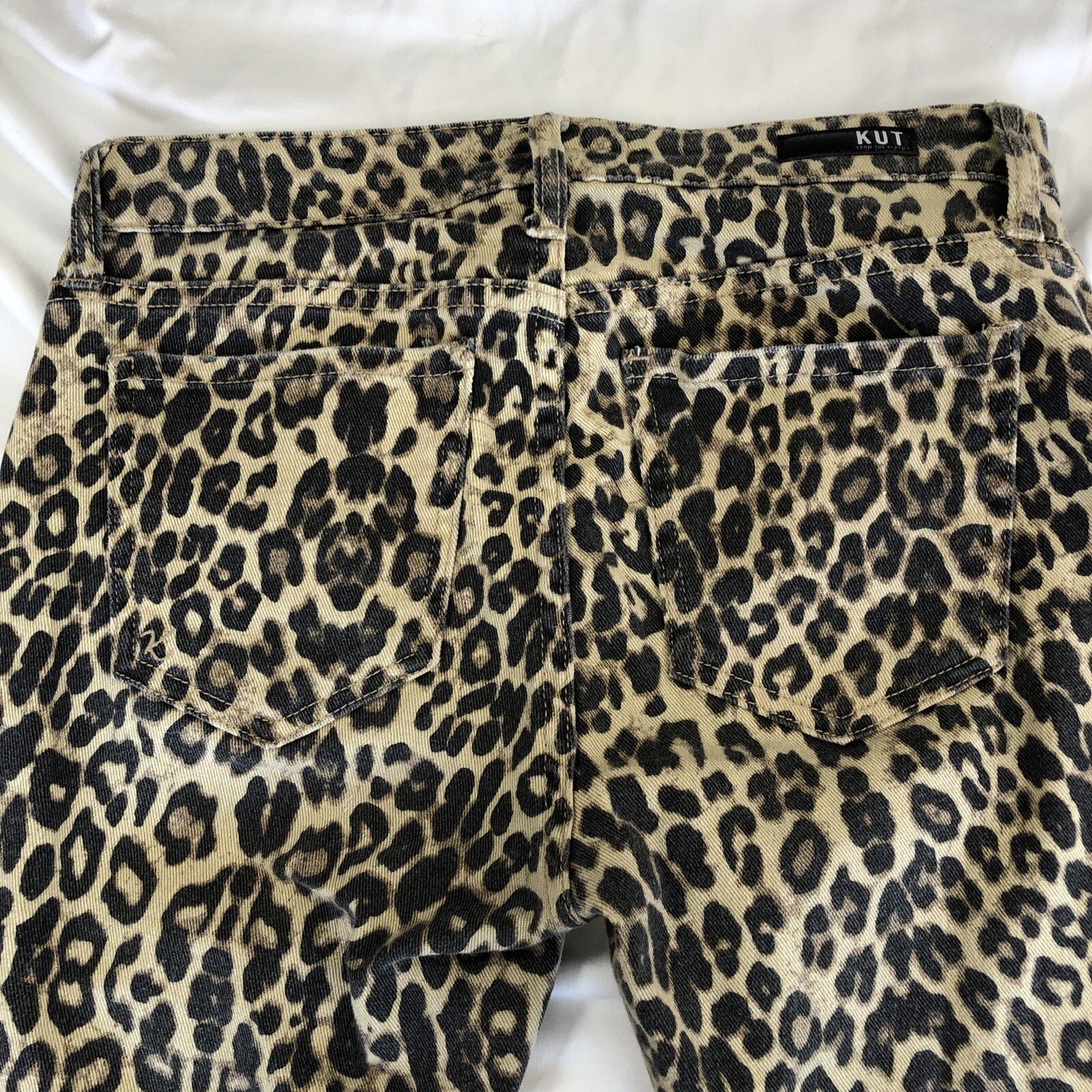 Size 2 X 26 KUT From The Kloth Womens Jeans Donna Ankle Skinny Leopard Print CN