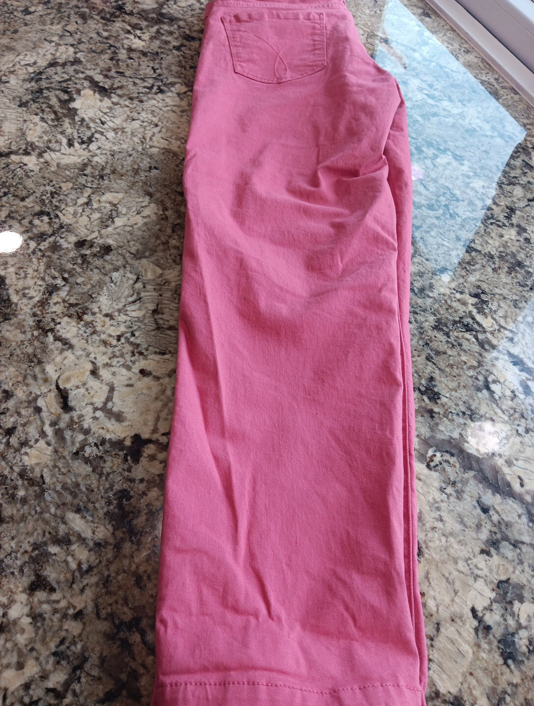 Size 8 Calvin Klein Skinny Crop Pink Jeans Casual Stretch Cotton Denim EPOC VN