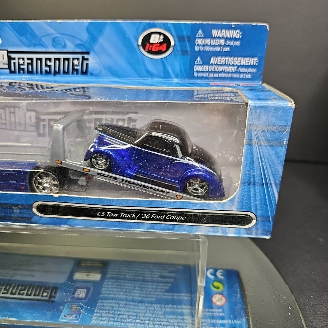 2007 MAISTO 1:64 ALLSTARS ELITE TRANSPORT CS TOW TRUCK/‘36 FORD COUPE Sealed Box