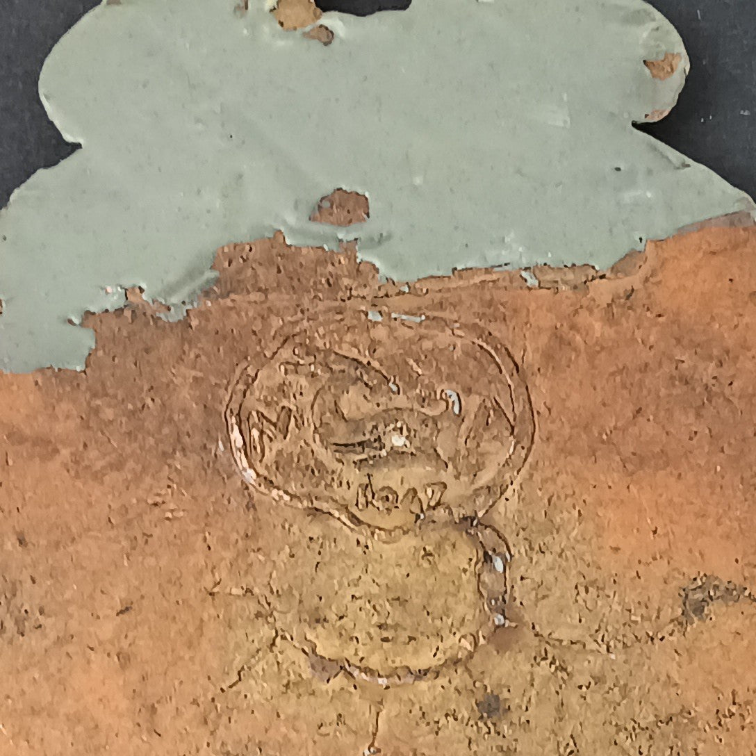 2 Vintage 1947 Metal Art Delphi Paper Letter Clip Holder Greece Read