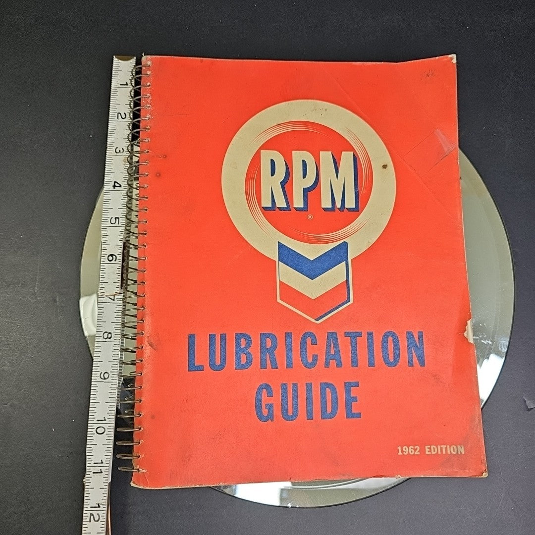 1962 RPM Car Care Lubrication Guide for Chevron, Standard Service Stations USA