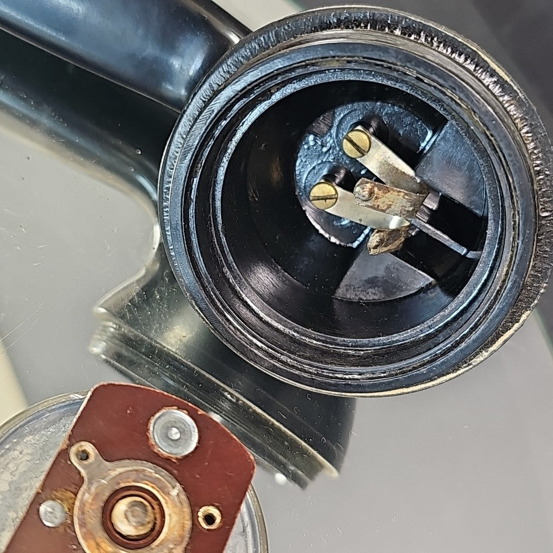 1956 Rotary Crank Telephone Handset With Vented Spitcup Magneto Or Leich ?