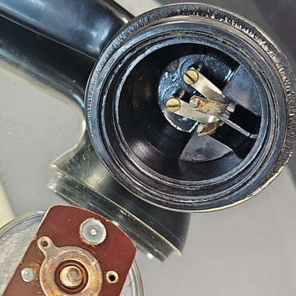 1956 Rotary Crank Telephone Handset With Vented Spitcup Magneto Or Leich ?