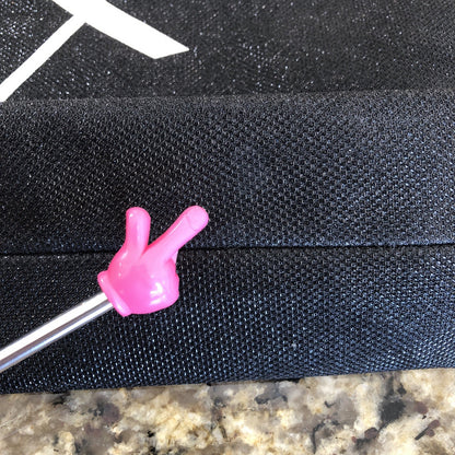 Victoria’s Secret Large Tote Bag Black Silver Heart Logo Handles Shimmery CN