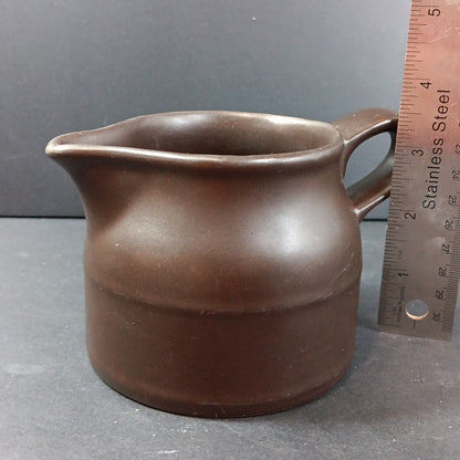 KILN CRAFT Creamer Or Gravy Boat Dark Brown Made in England 6in X 3.5in