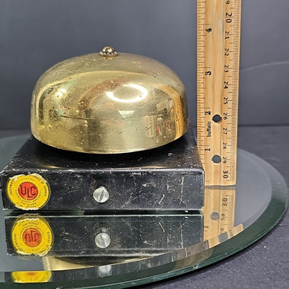 Unelco 283-J Telephone Bell Ringer Brass Bell 4V DC 1.6 Amp Vintage CANADA