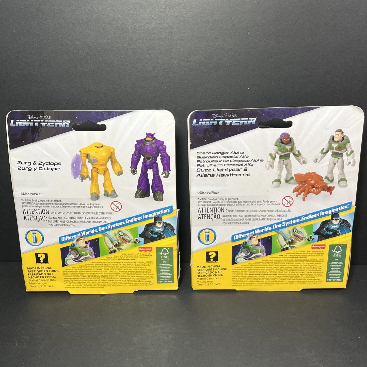 Disney Pixar Lightyear Action Figures Set of 2 Fisher-Price Mattel Imaginext CN