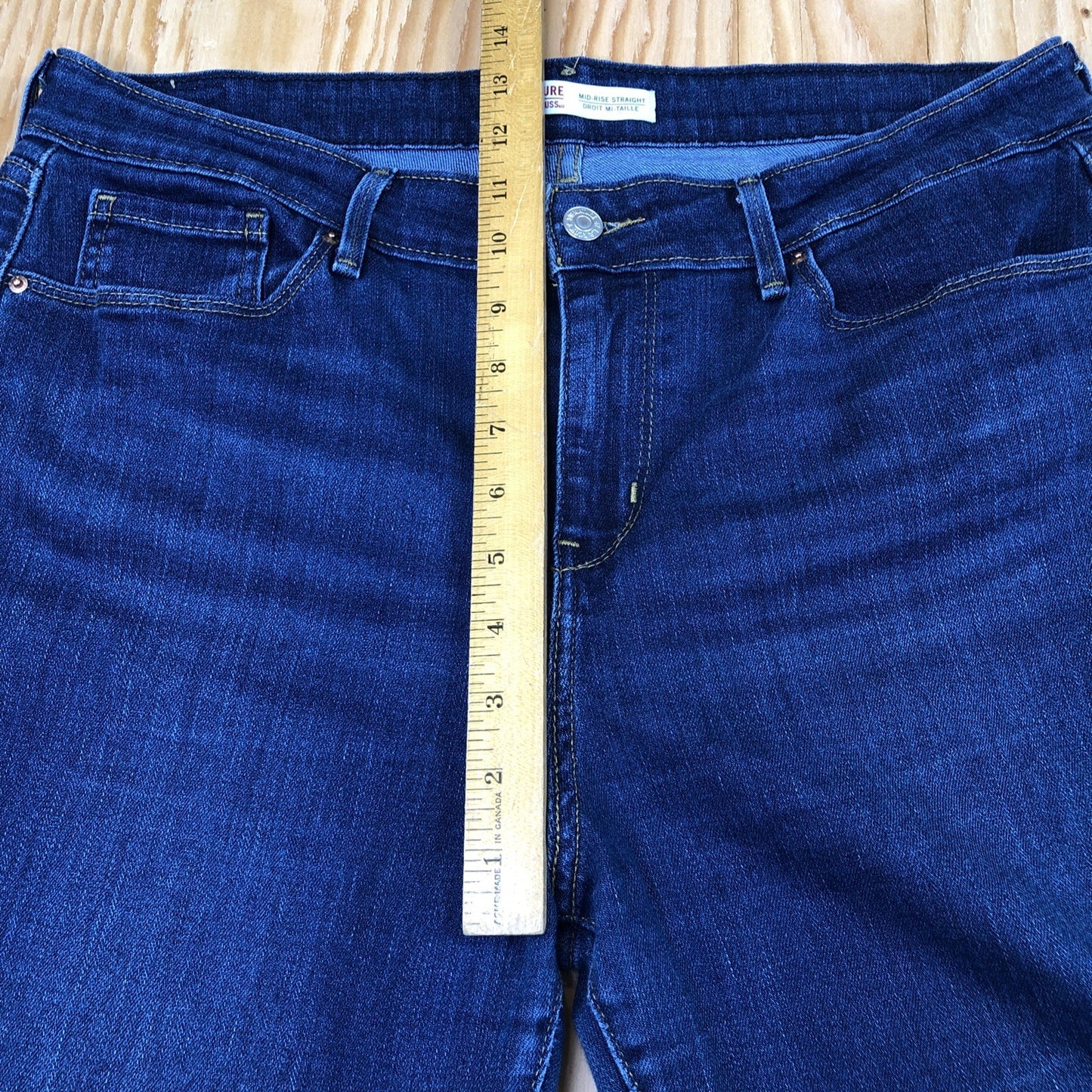 Size 14 M Signature Levi Strauss Women’s Denim Jeans Mid Rise Straight * READ PK