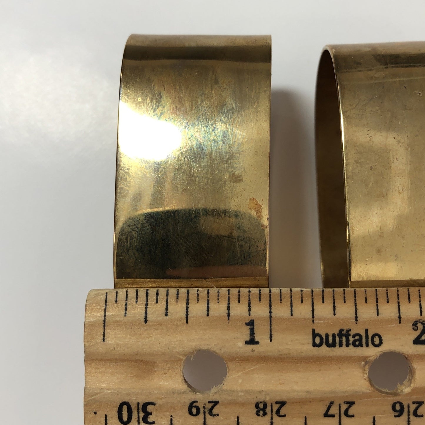 4 Brass Napkin Rings Holders Unpolished Natural Patina X