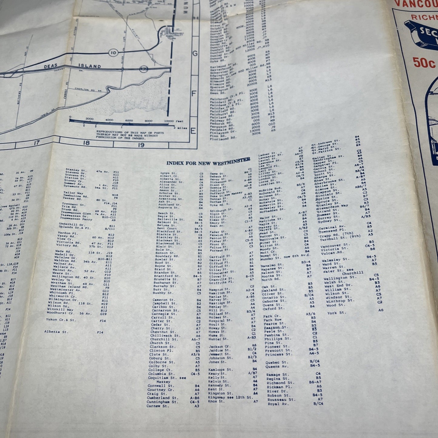 VTG Dominion Maps Dail Map Of The City Of Vancouver And Adjacent Municipalities