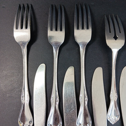 Baycrest Stainless Dinner Salad Forks Knives Cutlery Flatware 11pcs