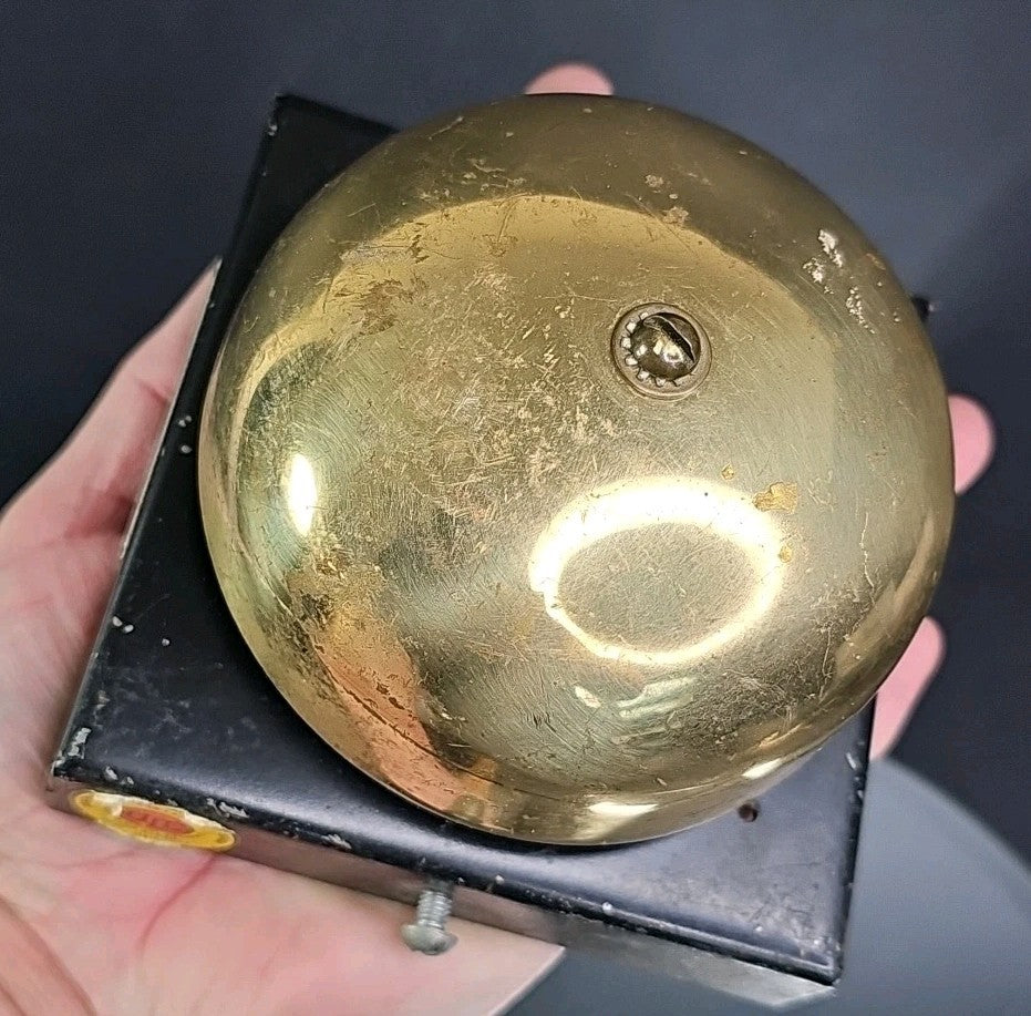 Unelco 283-J Telephone Bell Ringer Brass Bell 4V DC 1.6 Amp Vintage CANADA