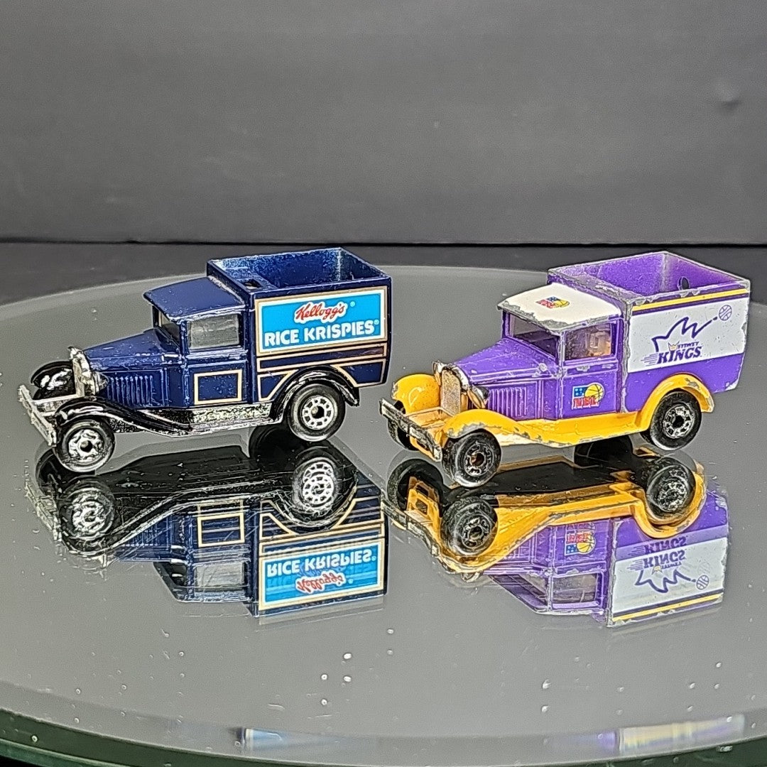 Vintage Matchbox Delivery Trucks 2pcs Sydney Kings Kelloggs Rice Krispies
