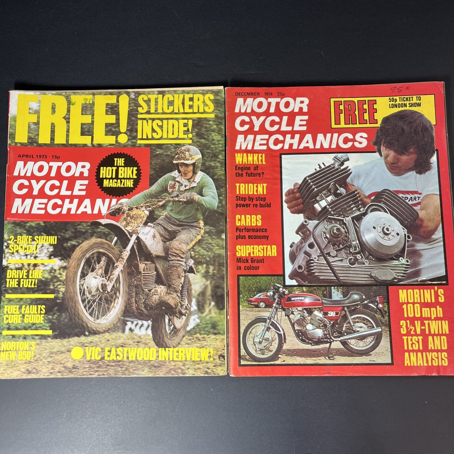 Vtg. 9x Motor Cycle Mechanic Magazines 1973 - 1976 Bikes Printed In England