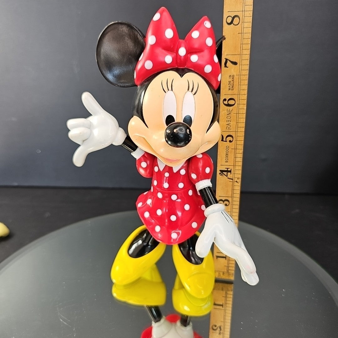Vintage Minnie Mouse Articulated Figurine Walt Disney 8" Toy