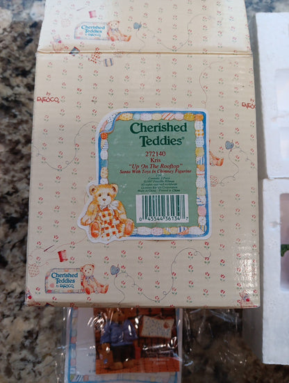 Cherished Teddies Enesco 1997 Kris #272140 "Up On The Rooftop" Vintage BOX CERT