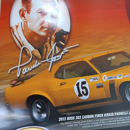 Parnelli Jones THE BOSS IS BACK! Poster SEMA Show 2012 Ford Mustang Very Good