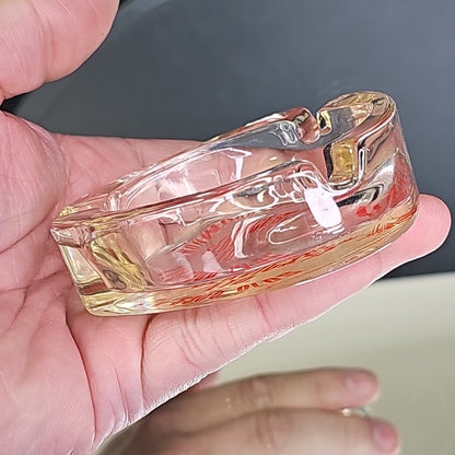 Vintage 1980s Advertising Glass Ashtray Ronwood Petroleum Services Oil Gas CA