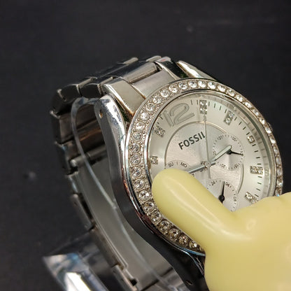 Fossil Riley ES3202 Women 37mm Stainless Steel Analog Dial Quartz Watch Chips