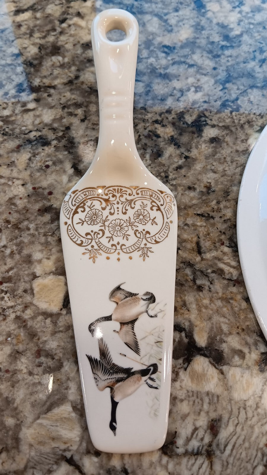 Festival Ironstone Apple Pie Korea & Georgian China 22K Gold Pie Server Canada