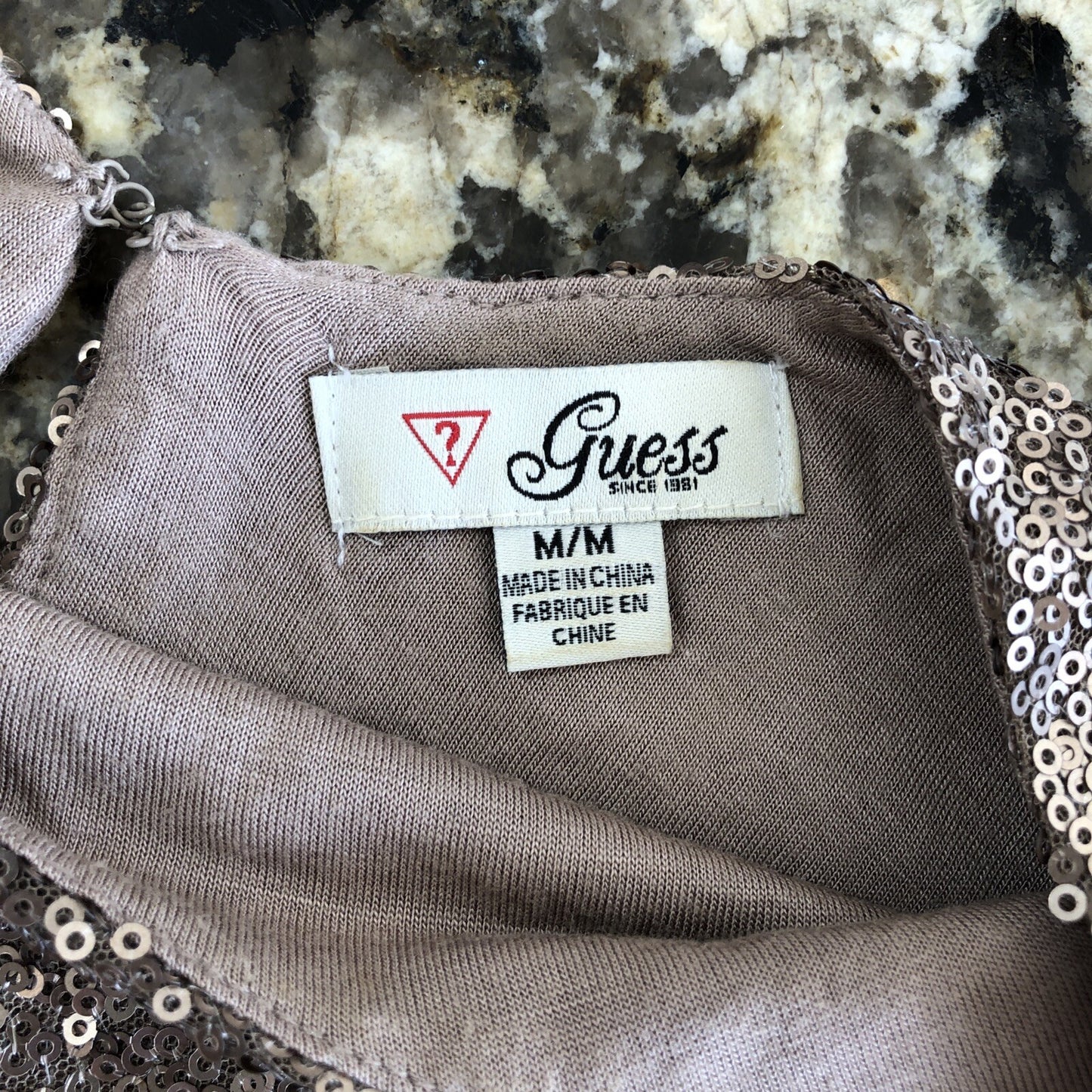 Size M Guess Sequin Dress Womens Sleeveless Above Knee Cocktail Glam Prom CN