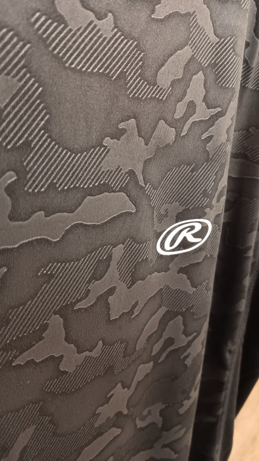 LARGE Rawlings Mens Sleeveless Shirt Gym, Running 100% Polyester Black Gray BD