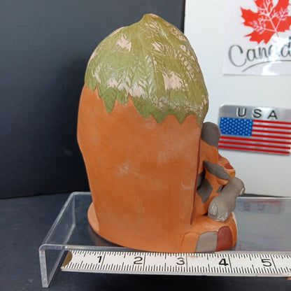 Peruvian Redware Terracotta Folk Art Christmas Nativity Scene Tea Light Holder