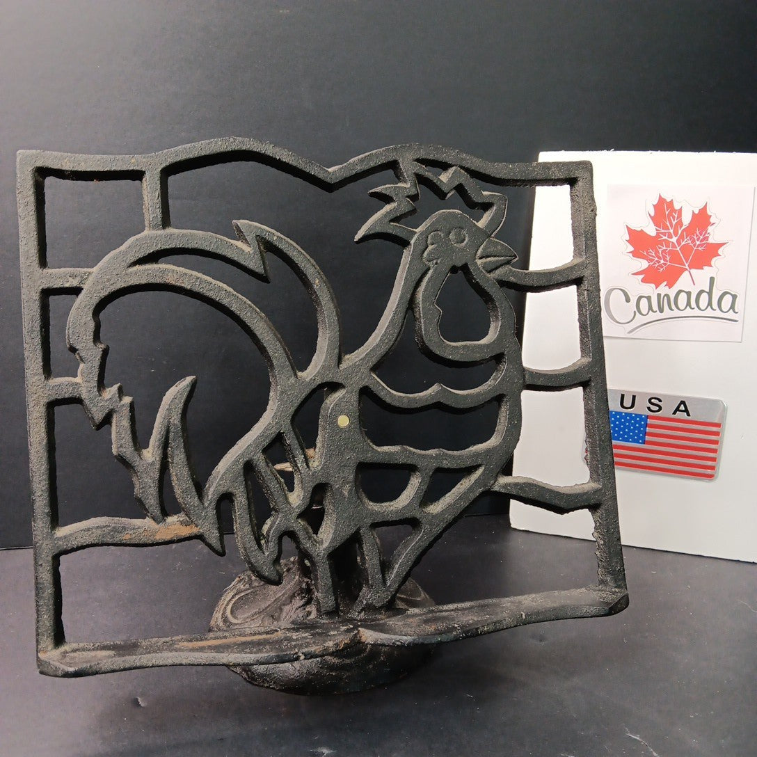 Kitchen Cast Iron Black Recipe Adjustable Cooking Book Holder Stand Heavy