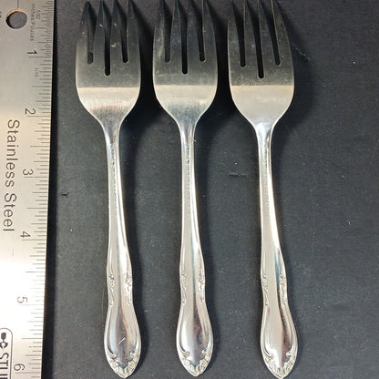 Set Of 3 Oneida Stainless Canada Forks