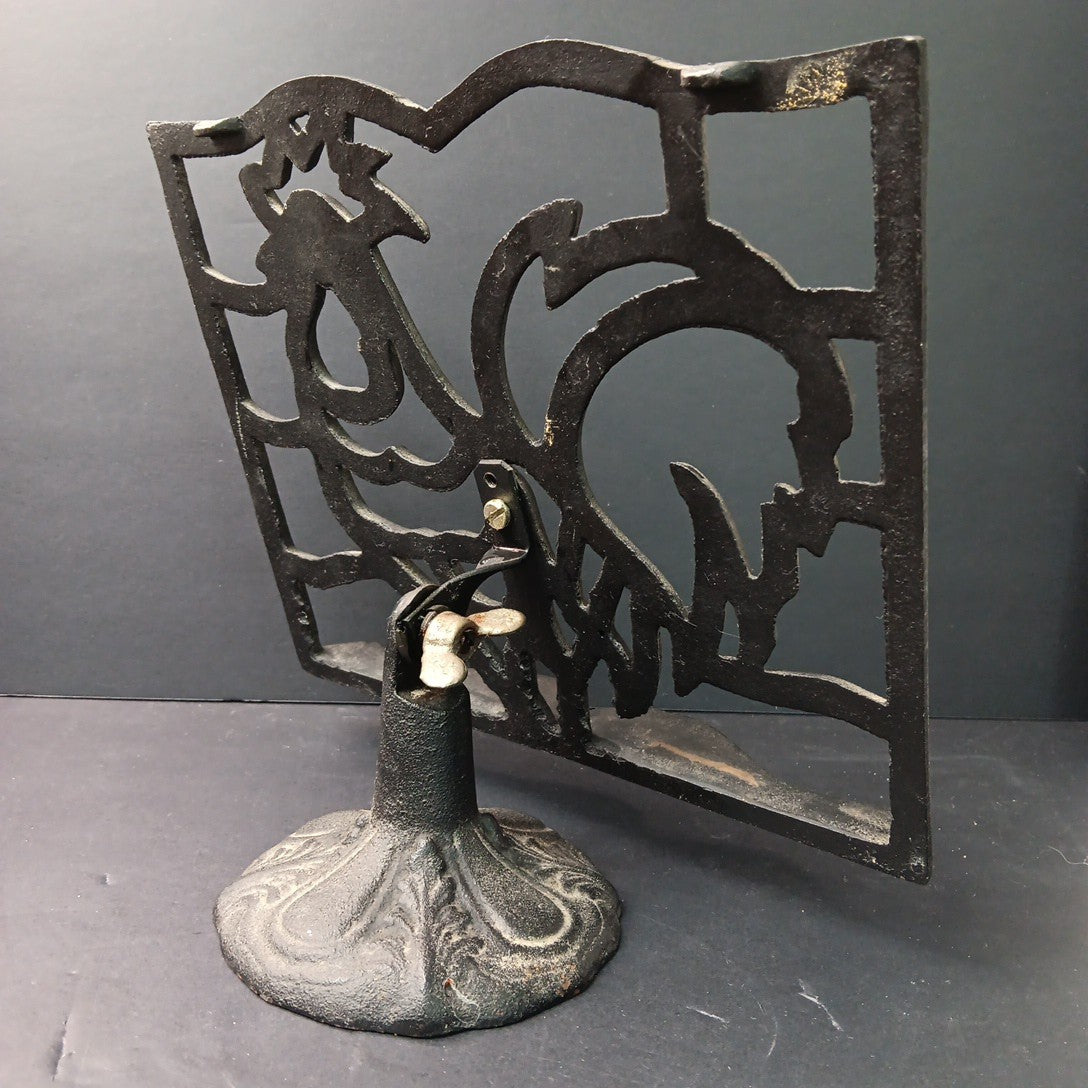 Kitchen Cast Iron Black Recipe Adjustable Cooking Book Holder Stand Heavy