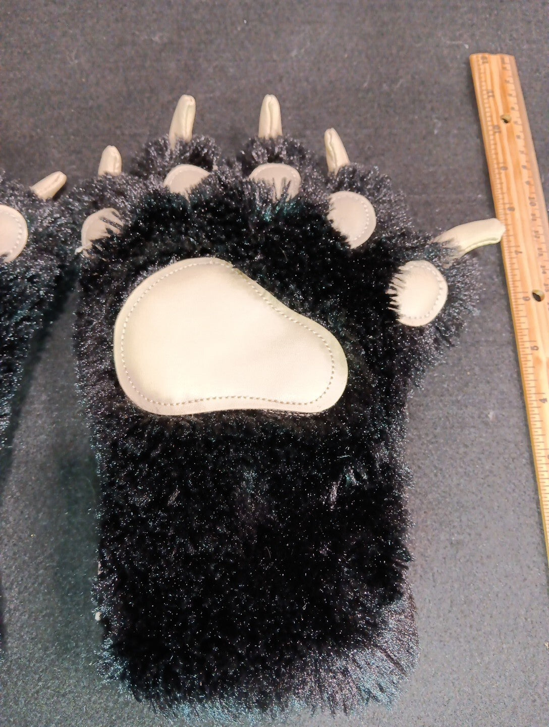 2 Kid Lazy One Animal Paw Pad Claw Plush Mitt Glove Black Bear Furries Dress CN