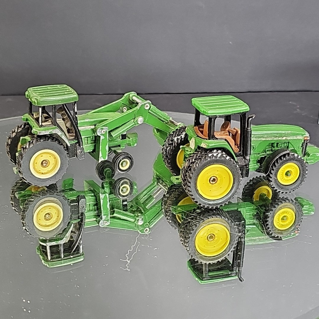 Ertl Joh Deere Diecast Tractor Pair Front End Loader Articulation 1:64 Read