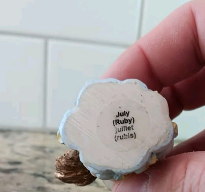 July Baby Ruby Birthstone Child Angel Figurine For Baby Child Gift Collectible