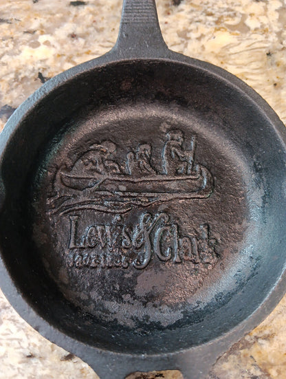 Vintage Lewis & Clark 1803-1806 CAMP CHEF Cast Iron 4" Pan Skillet Collectible