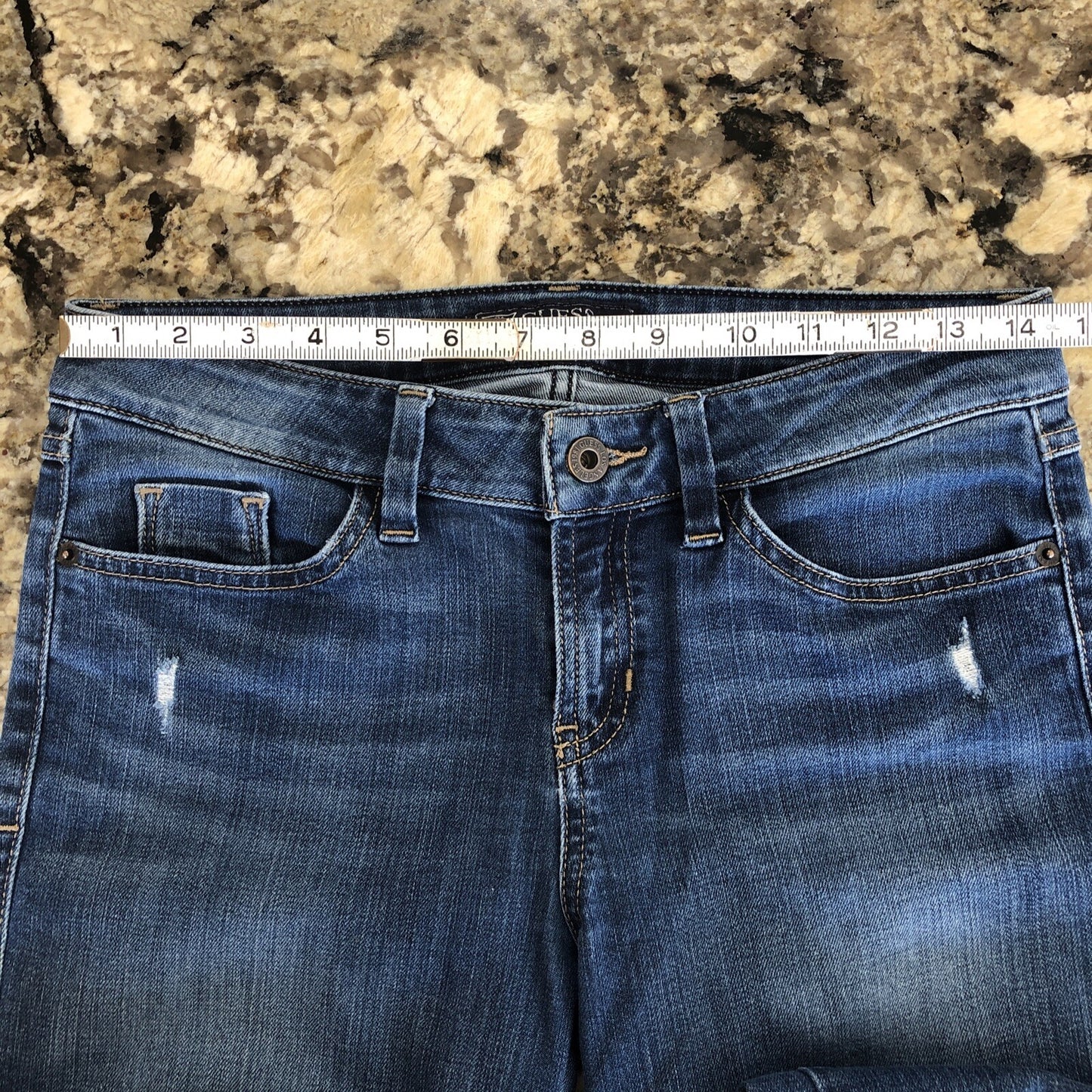 Size 28 X 30.5 Guess 1981 Womens Jeans Brittney Skinny Blue MX