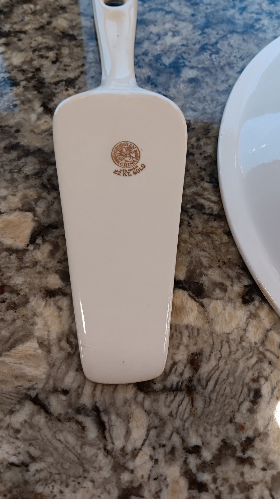 Festival Ironstone Apple Pie Korea & Georgian China 22K Gold Pie Server Canada