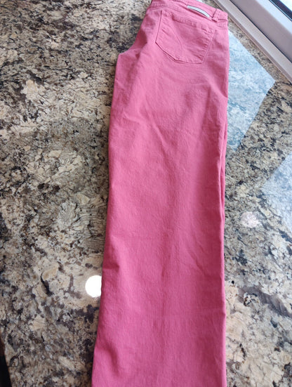 Size 8 Calvin Klein Skinny Crop Pink Jeans Casual Stretch Cotton Denim EPOC VN