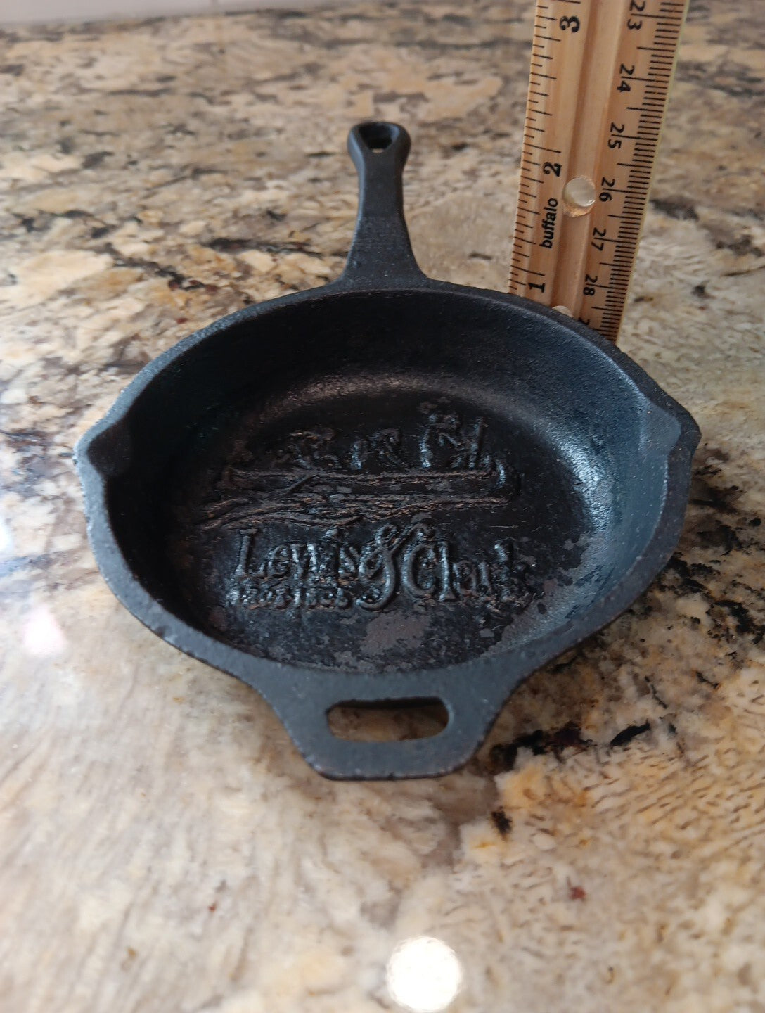 Vintage Lewis & Clark 1803-1806 CAMP CHEF Cast Iron 4" Pan Skillet Collectible