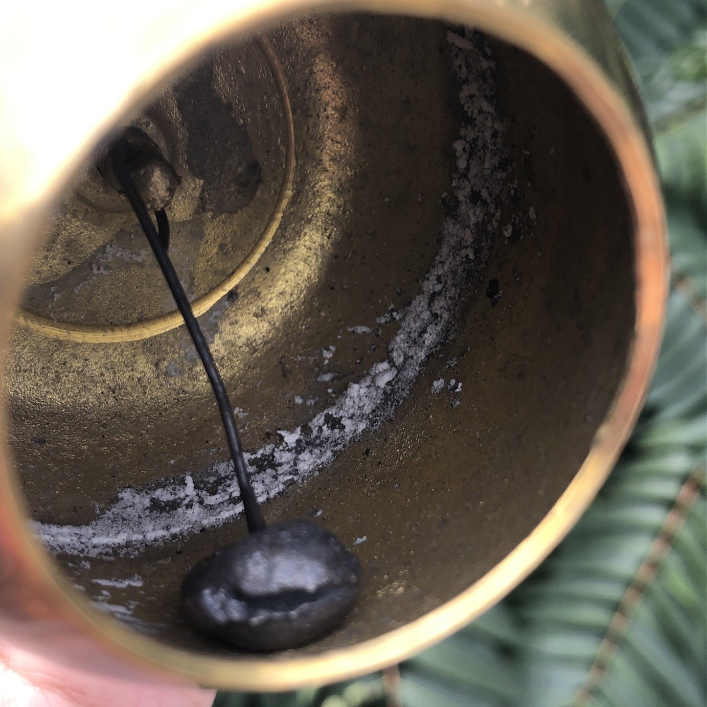 Brass Apple Bell Unpolished Natural Patina Home Decor School Teacher Gift IN