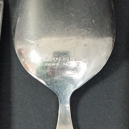 27pc Wm Rogers SCROLLS Flatware Stainless Steel Fork Spoon Knife Japan Korea VTG