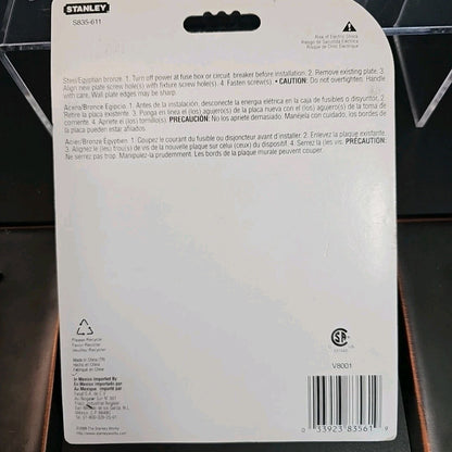 Stanley S835-611 Wall Plate Egyptian Bronze 4Pcs Dual Light Switch Cover CN USED