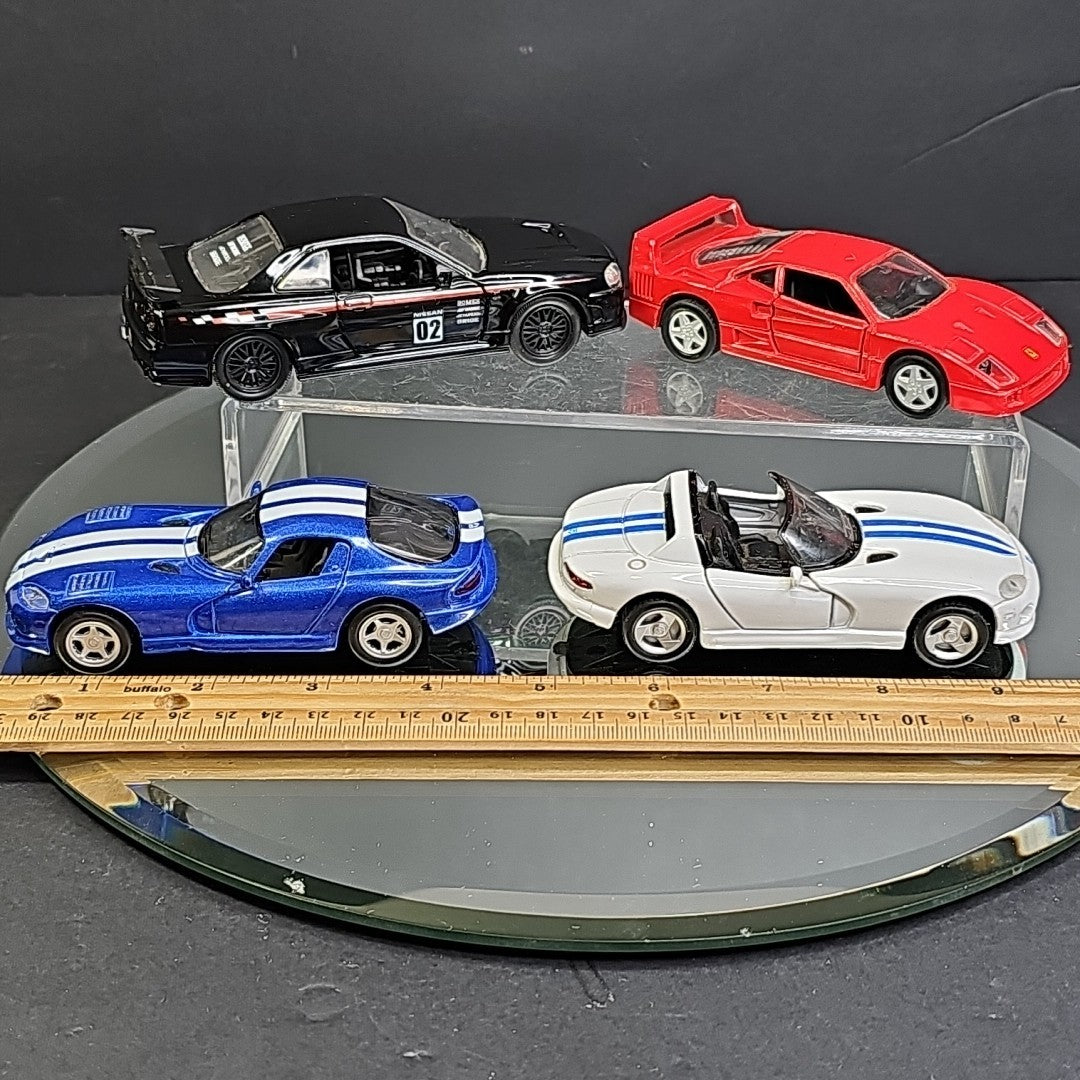 Skyline GT-R, Ferrari F40 And Two Dodge Vipers RT/10 And GTS Diecast Cars CN